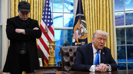 Tesla and SpaceX CEO Elon Musk and US President Donald Trump.