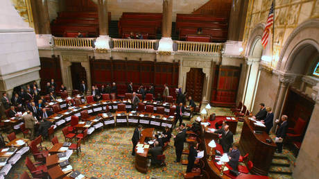 FILE PHOTO. US Senate floor inside the State Capitol.