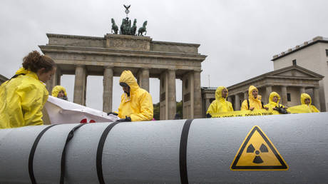 FILE PHOTO: A protest against nuclear weapons, Berlin, Germany, September 13, 2017.
