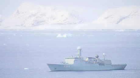 FILE PHOTO. HDMS Triton patrols off the bay area in Nuuk, Greenland.