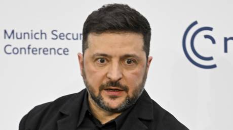 Ukraine’s Vladimir Zelensky, Munich, Germany, February 14, 2026.