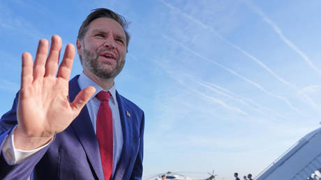 US Vice President JD Vance speaking to journalists before departing to Pakistan for talks with Iran.