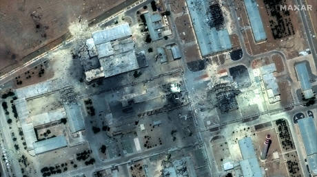 The Isfahan Nuclear Technology Center after US and Israeli strikes, Iran, June 22, 2025