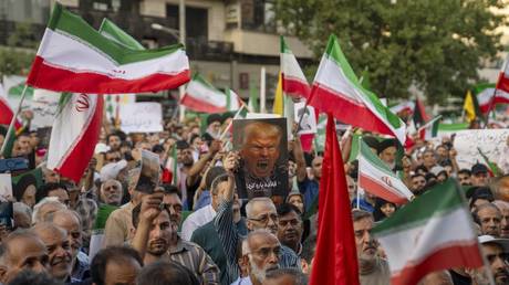 FILE PHOTO: Tehran protesters denounce US attacks on Iran on June 22, 2025