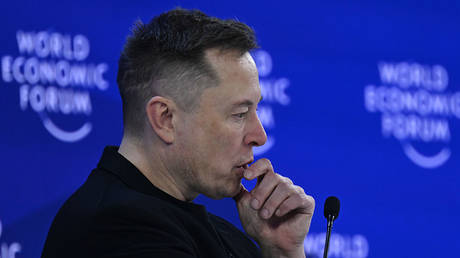 Elon Musk at the World Economic Forum in Davos, Switzerland, January 22, 2026.
