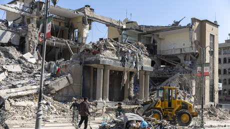 Buildings damaged by US-Israeli airstrikes in Tehran, Iran, on March 4, 2026.