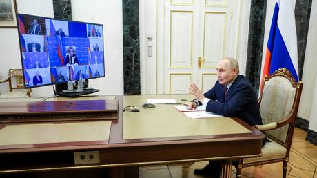 President Vladimir Putin at a Russian Security Council meeting in Moscow, January 21, 2026.