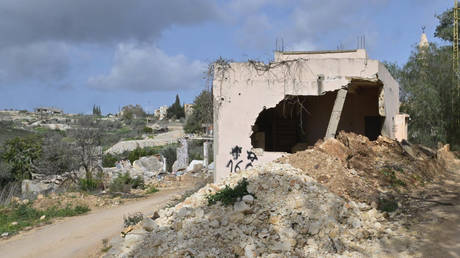 FILE PHOTO. Damaged buildings in southern Lebanon, February 7, 2026.
