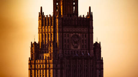 FILE PHOTO. Russian Foreign Ministry building in Moscow.