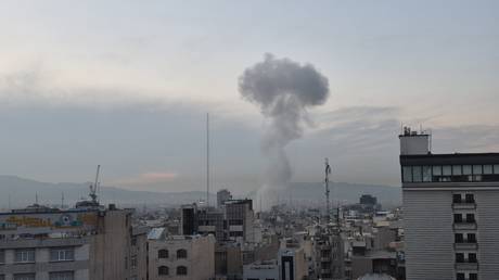 An Israeli airstrike in Tehran on April 1, 2026.