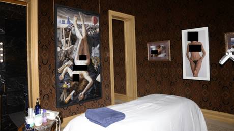 An image of a room in one of Jeffrey Epstein' properties, released by the US Department Of Justice.