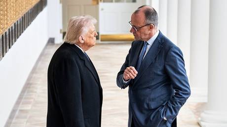US President Donald Trump and German Chancellor Friedrich Merz