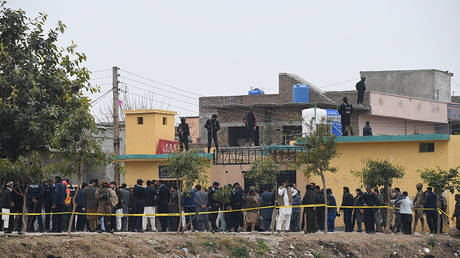 Security forces guard the site of a suicide attack in Islamabad, Pakistan, February 6, 2026 © Getty Images /  Muhammad Reza
