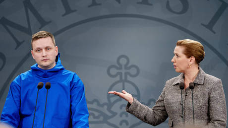 Greenland PM Jens-Frederik Nielsen and Danish PM Mette Frederiksen at a press conference in Copenhagen, January 13, 2026