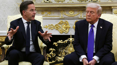 US President Donald Trump and NATO Secretary General Mark Rutte meeting in the Oval Office.