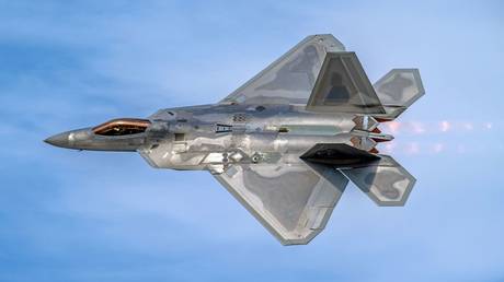 FILE PHOTO. F-22 Raptor fighter jet.