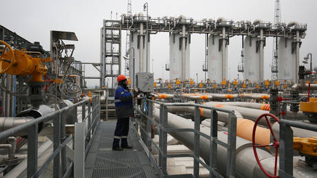 FILE PHOTO: A gas compressor station facility of the TurkStream pipeline in Russia’s Krasnodar region.