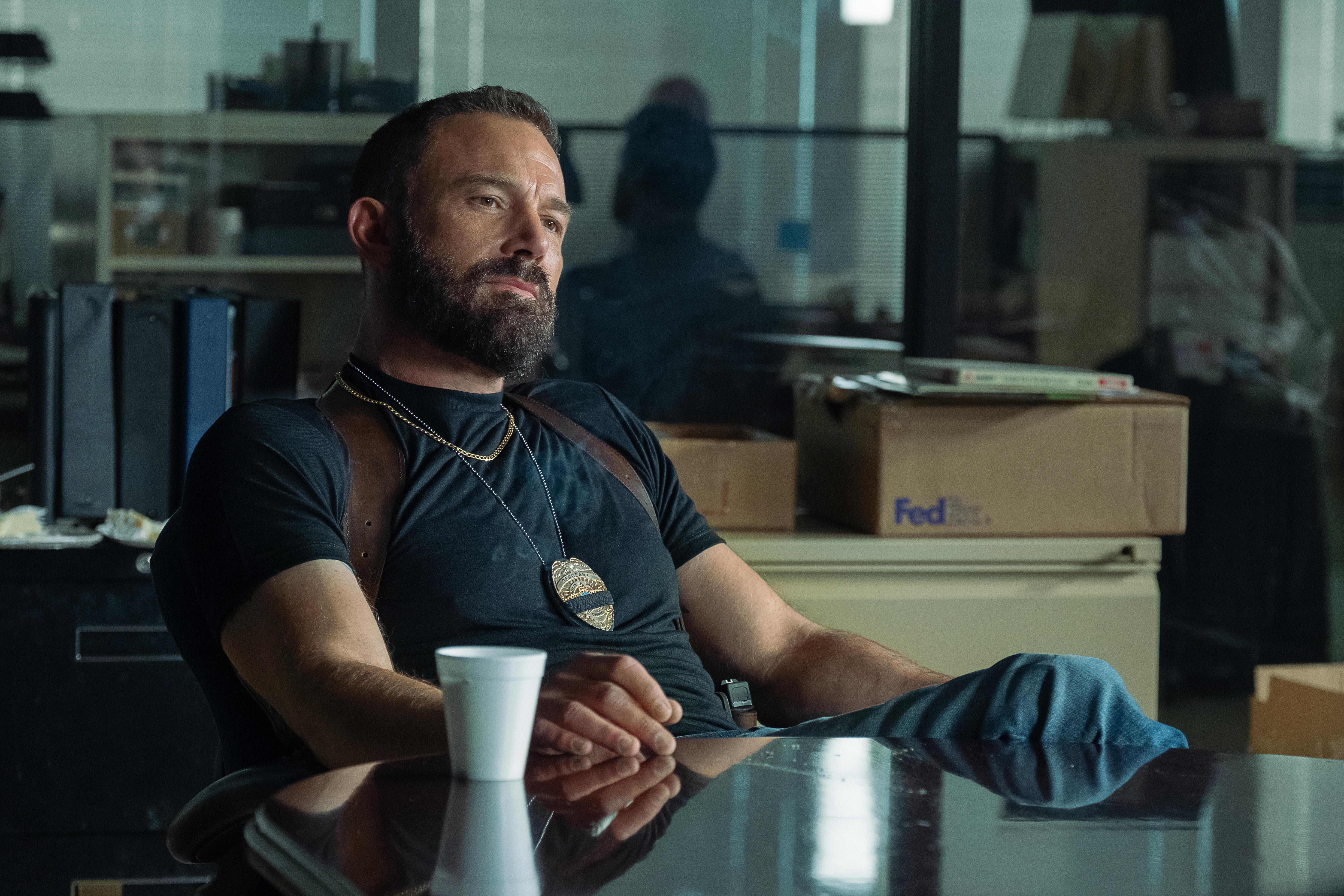 This image released by Netflix shows Ben Affleck in a...