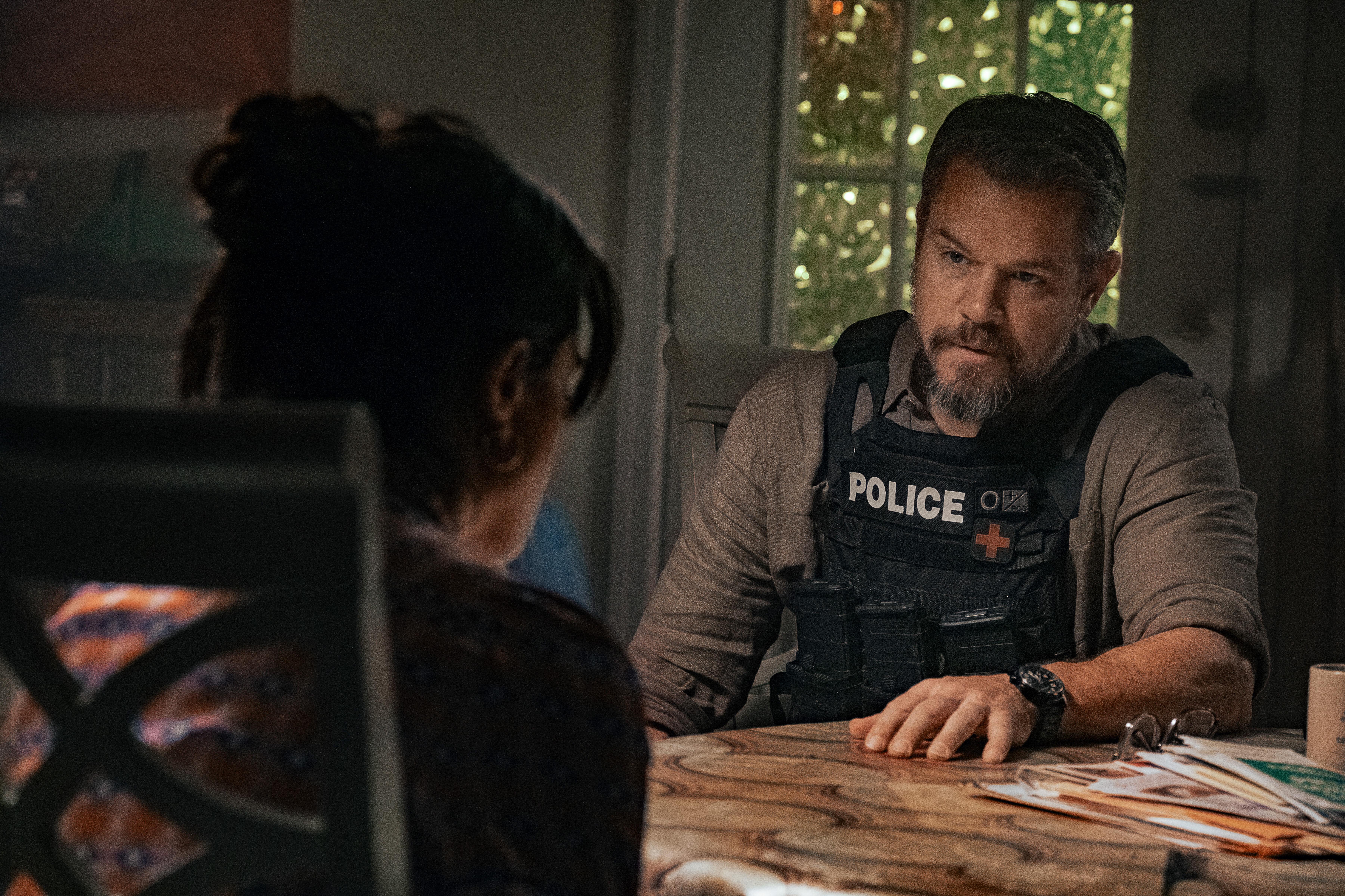 This image released by Netflix shows Matt Damon in a...