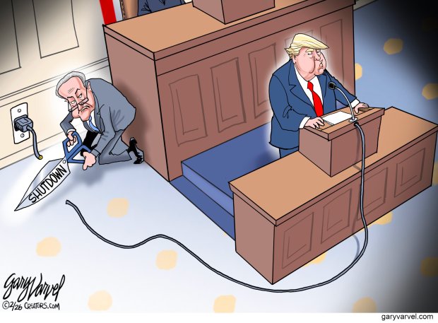 Editorial cartoon by Gary Varvel (Creators Syndicate)