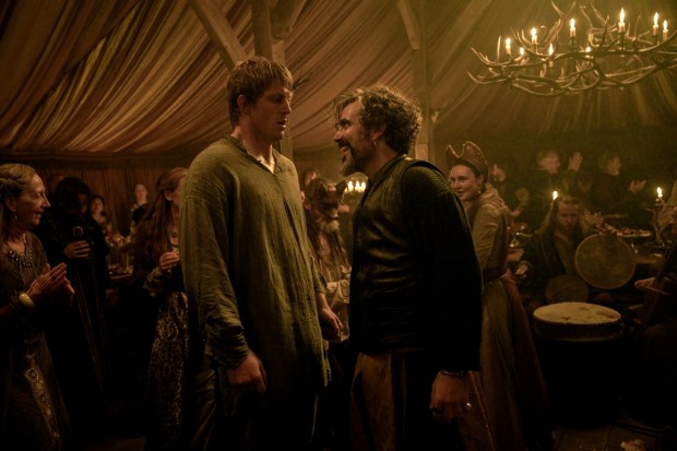 Peter Claffey, left, and Daniel Ings, as Ser Duncan the Tall and Ser Lyonel Baratheon, share a scene in an episode of "A Knight of the Seven Kingdoms." (Courtesy of Warner Bros. Discovery)