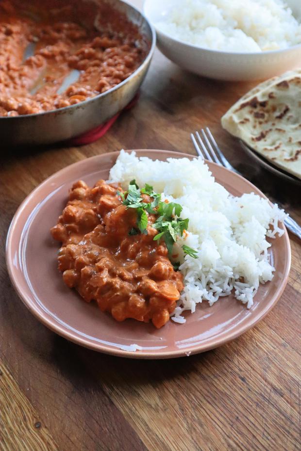 Making masala with chickpeas instead of chicken is an easy way to get more fiber in your diet. (Gretchen McKay/Pittsburgh Post-Gazette/TNS)