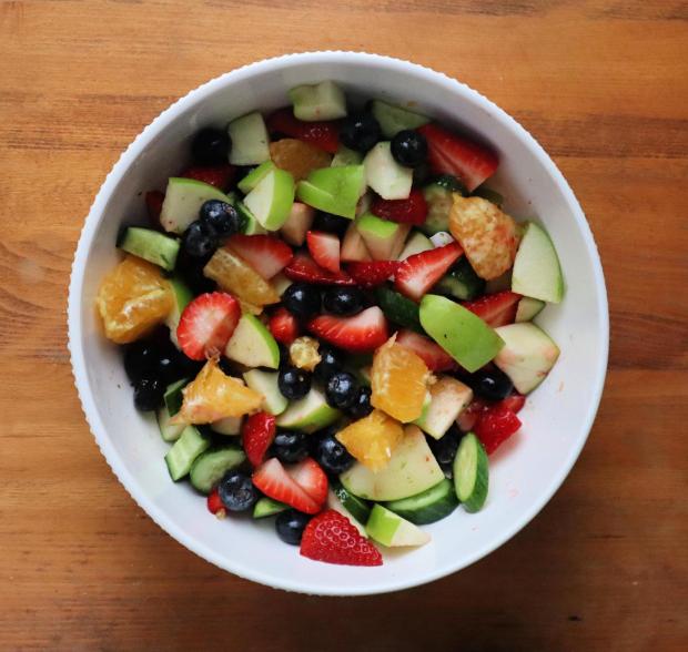 Eating a salad comprised of fruits with high water content is an easy way to stay hydrated. (Gretchen McKay/Pittsburgh Post-Gazette/TNS)