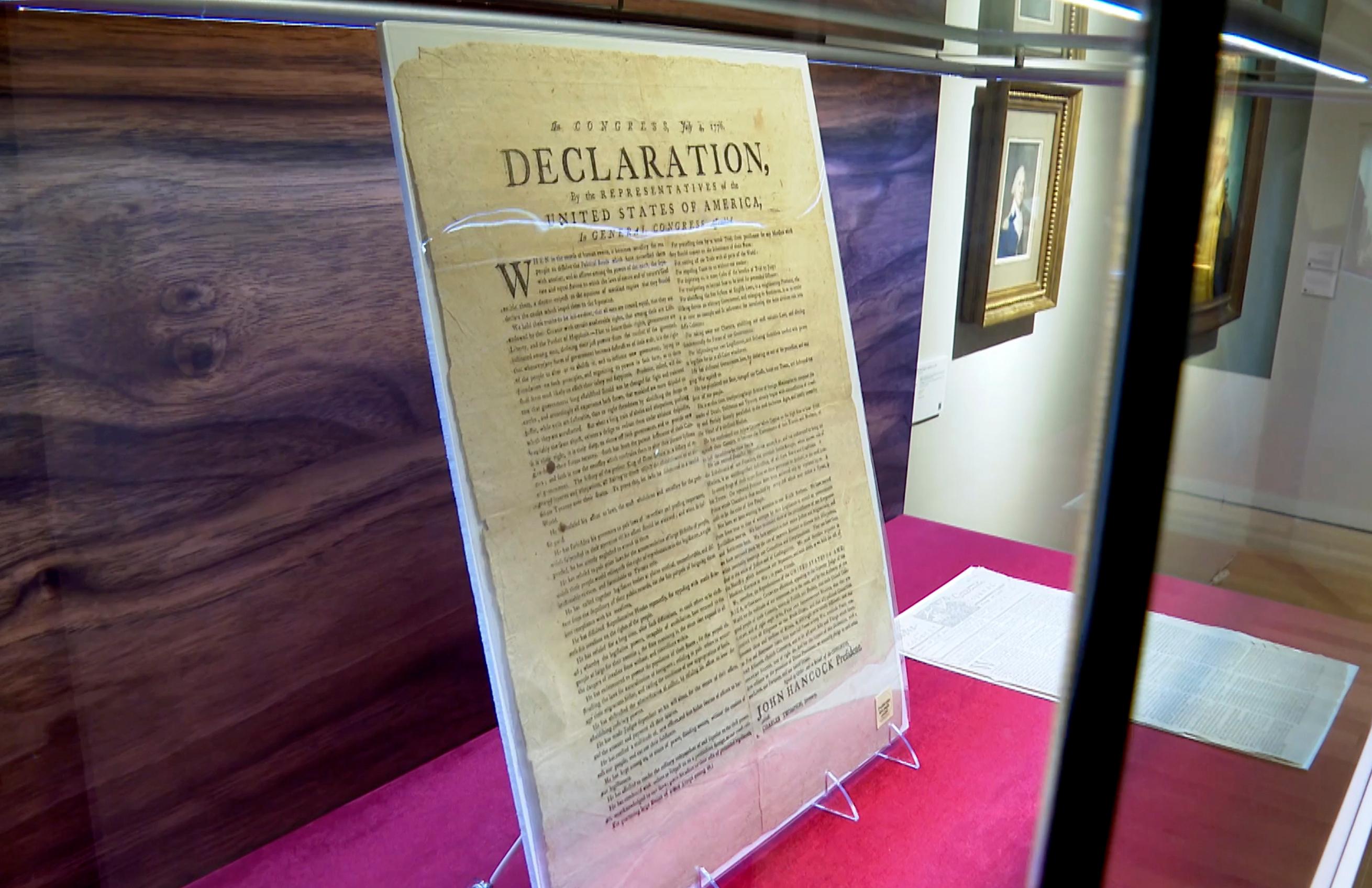 A copy of the Declaration of Independence, printed by Robert...