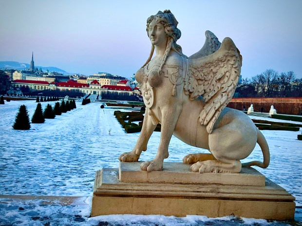 Sphinx guards the Belvedere Museum, a former palace, in Vienna, Austria. January 2026. (Photo by Marla Jo Fisher, Orange County Register/SCNG)