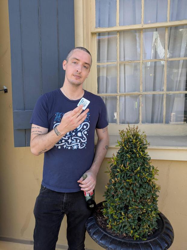 Luka Bair holds a film of buprenorphine, a daily medication considered the gold standard to treat opioid addiction. Bair had been a patient at University Medical Center New Orleans for years, receiving regular prescriptions for buprenorphine. But when Bair' s doctor was pushed out of the health system, that care was jeopardized. (Aneri Pattani/KFF Health News/KFF Health News/TNS)