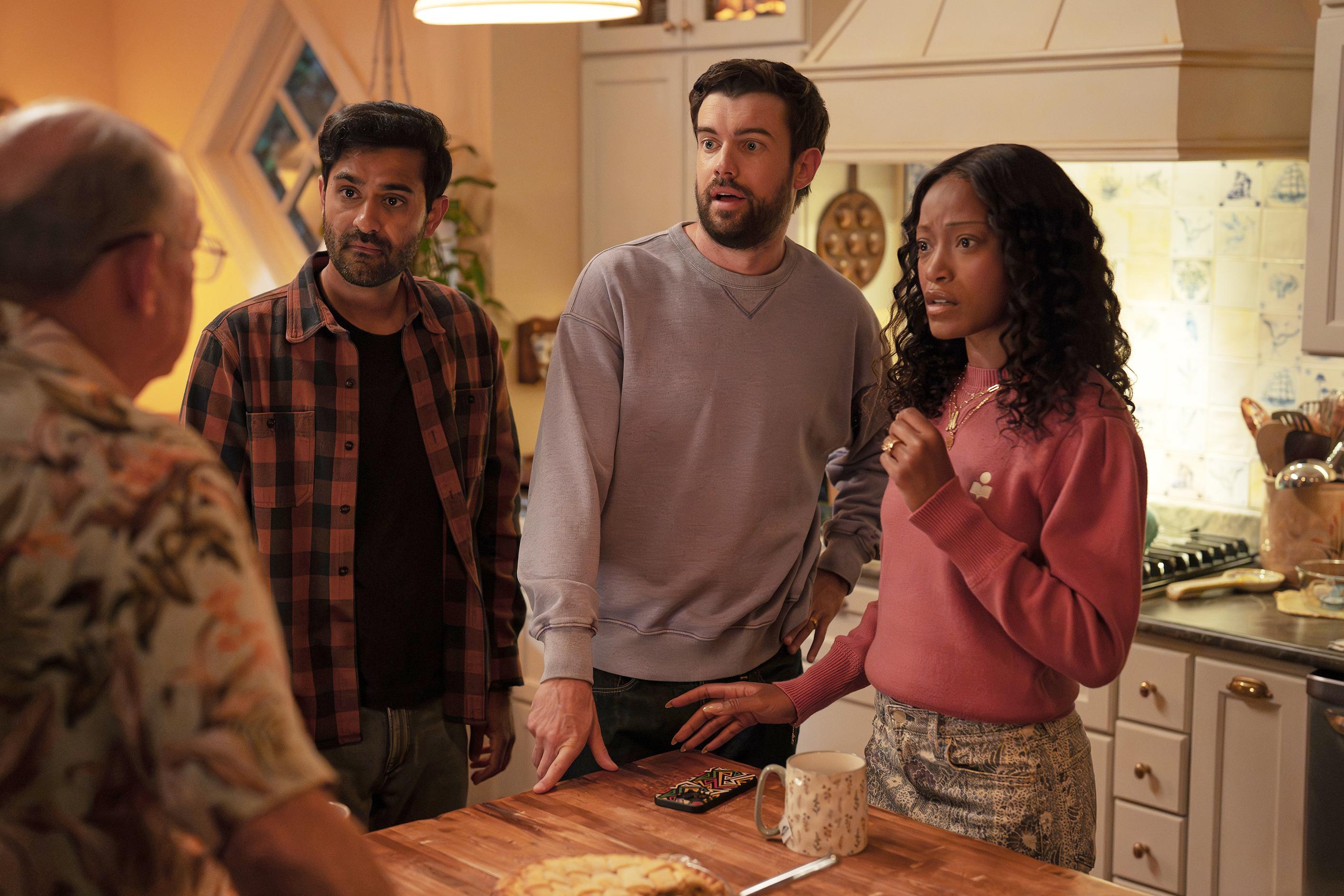 This image released by Peacock shows Kapil Talwakar, background from...