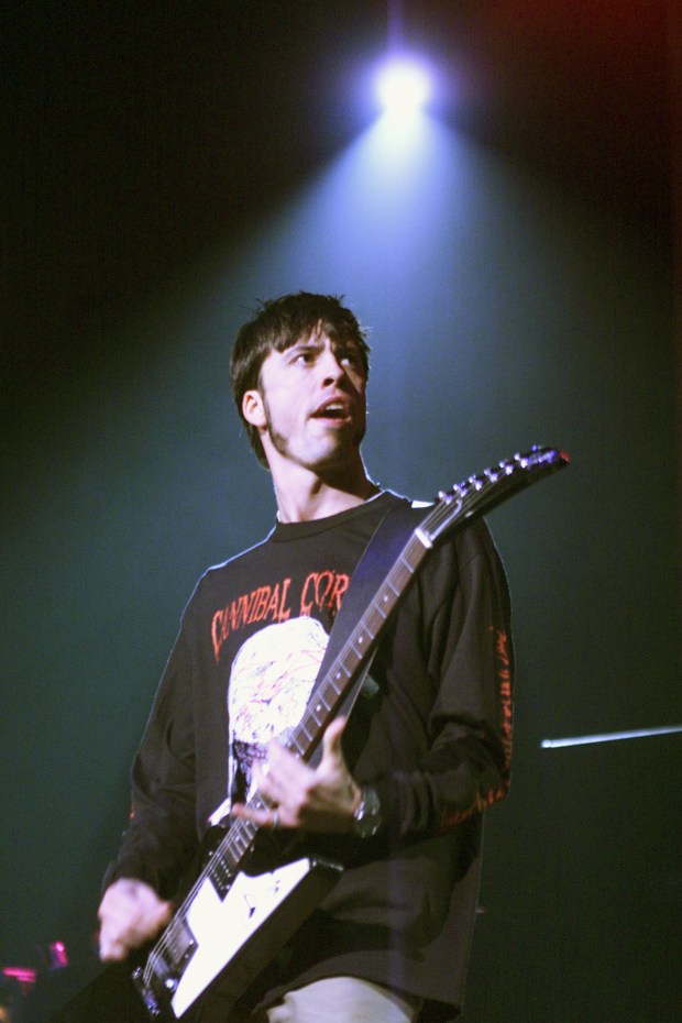 Dave Grohl of Foo Fighters at Y100 Radio Show in Philadelphia, PA on December 3, 1999. The documentary film, "The Best Summer," will feature rare archival footage of 90s bands, including Foo Fighters, before their big breaks. (Photo by Scott Gries, Getty Images)