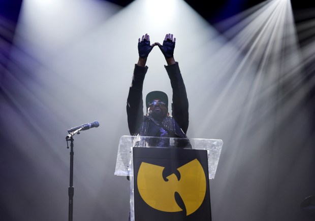 RZA of Wu-Tang Clan performs during a stop of the N.Y. State of Mind tour at MGM Grand Garden Arena on October 21, 2023, in Las Vegas, Nevada. The hip-hop group and the creation of their album "Once Upon a Time in Shaolin" will be the subject of the documentary "The Disciple," slated for wider theatrical release this year after its premiere at the Sundance Film Festival. (Photo by Ethan Miller, Getty Images)
