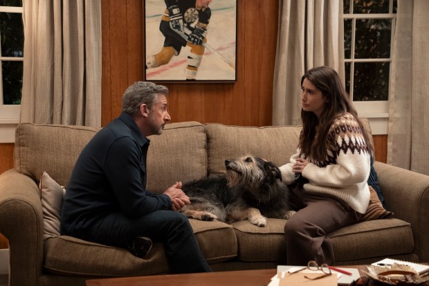 Steve Carell is Greg Russo and Charly Clive his daughter Katie in "Rooster." (Photo HBO)
