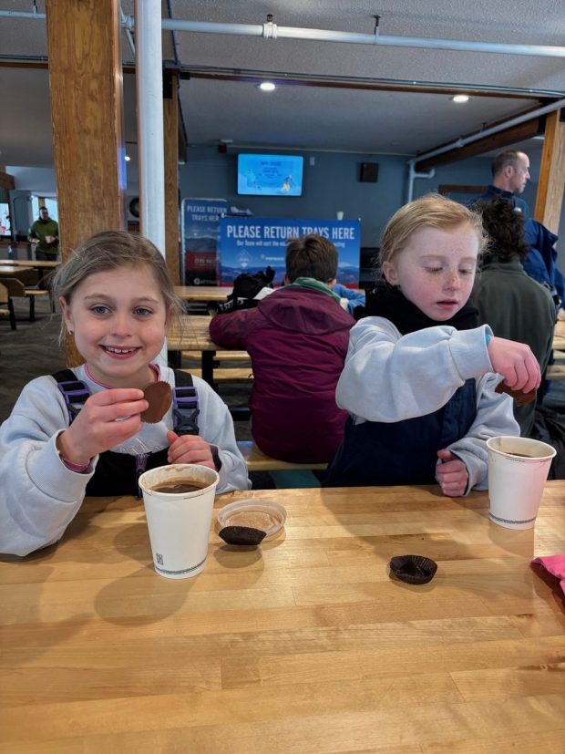A hot cocoa Reese's cup dip can be a fun ski day tradition. (Moira McCarthy photo)