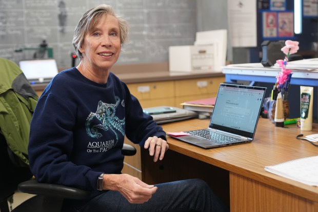 Art teacher Joyce Hatzidakis poses for a portrait in her classroom Thursday, Jan. 22, 2026, Riverside, Calif.