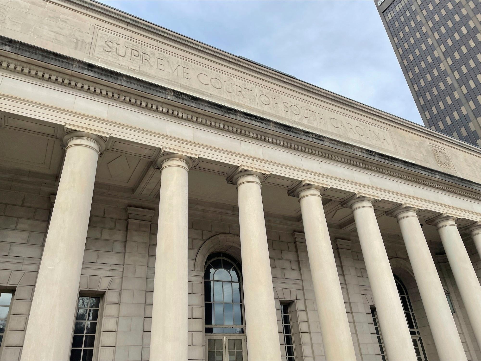 FILE – The exterior of the South Carolina Supreme Court...