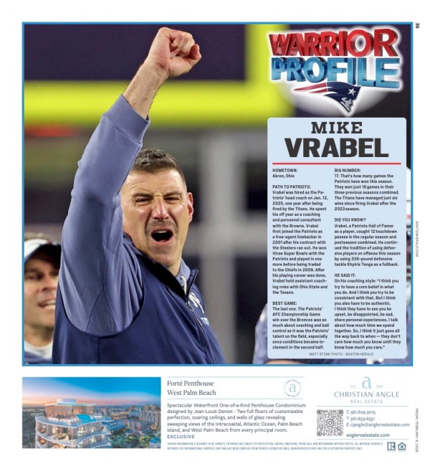 Mike Vrabel Warrior Profile.