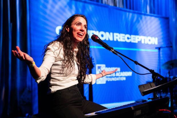 state Auditor Dianna DiZoglio at last year's Boston Arts Academy event. (Regan Communications photo)