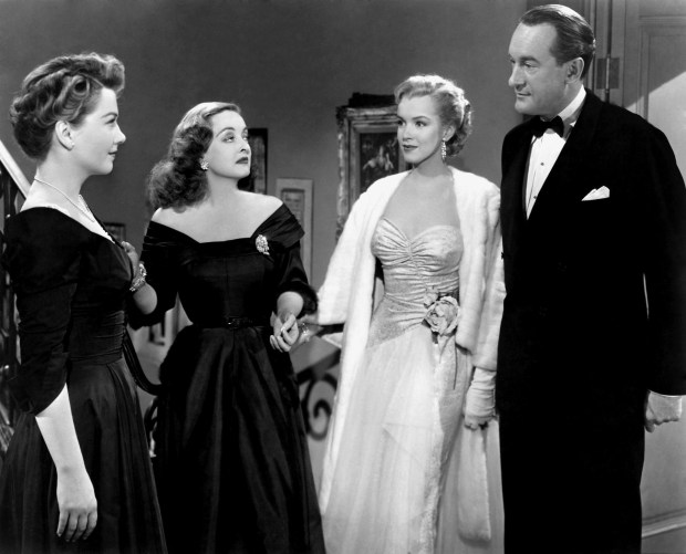 "All About Eve" with Ann Baxter, Bette Davis, Marilyn Monroe and George Sanders, 1950."(Photo Allstar Picture Library Ltd / Alamy Stock Photo)