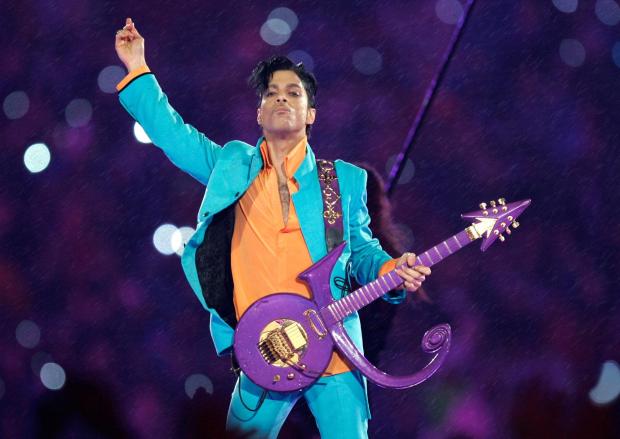 Prince performs during the halftime show at the Super Bowl XLI football game