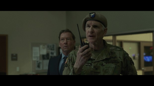 D.B. Sweeney, left, and Matthew Modine in a scene from "Protector." (Photo Magenta Light)