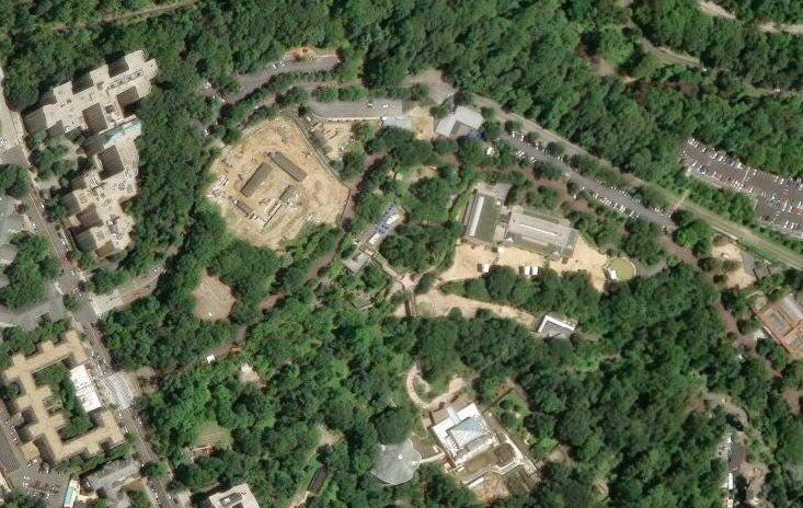 drone shot of zoo site