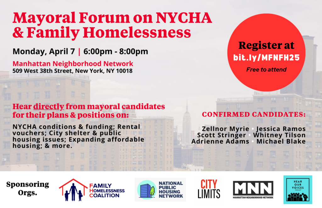 NYCHA and Family Homelessness candidate town hall