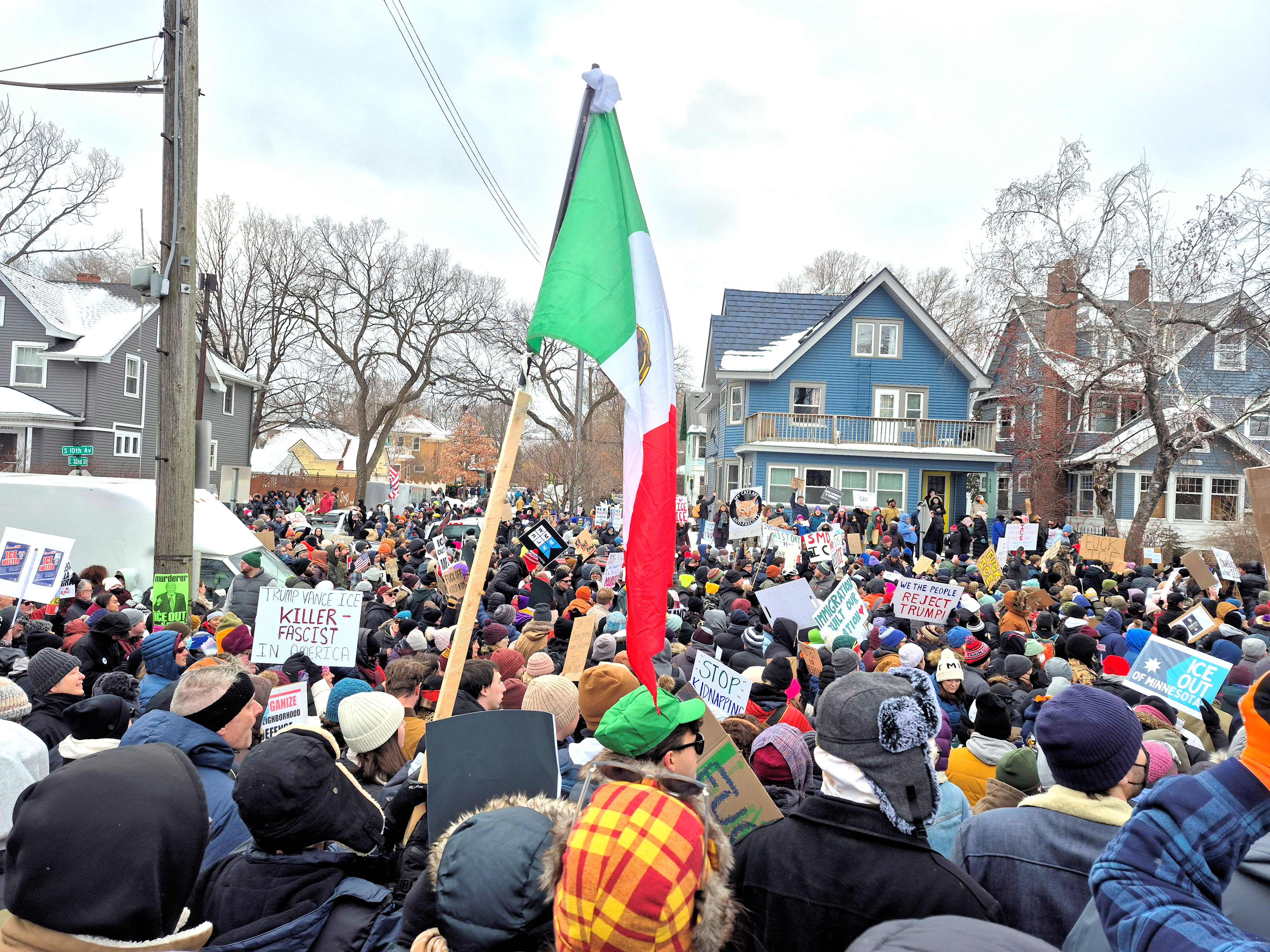 Thousands gathered at Powderhorn Park in Minneapolis on Jan. 10, 2026 to protest ICE's presence in the city.