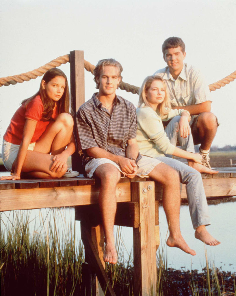 James Van Der Beek poses with the cast of television's <i>Dawson's Creek</i> in 1997.