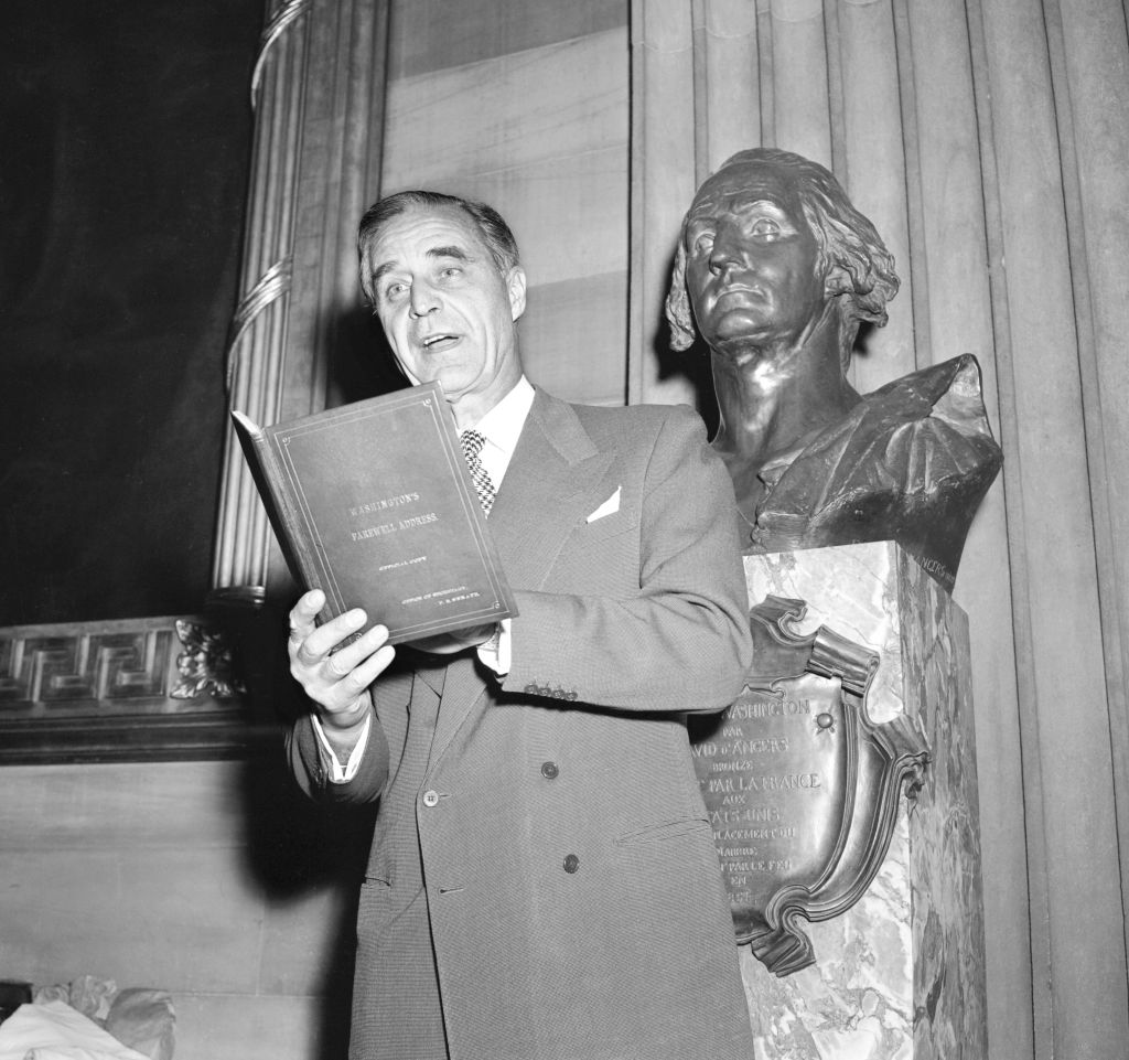 Prescott Bush Observes Washington's Birthday