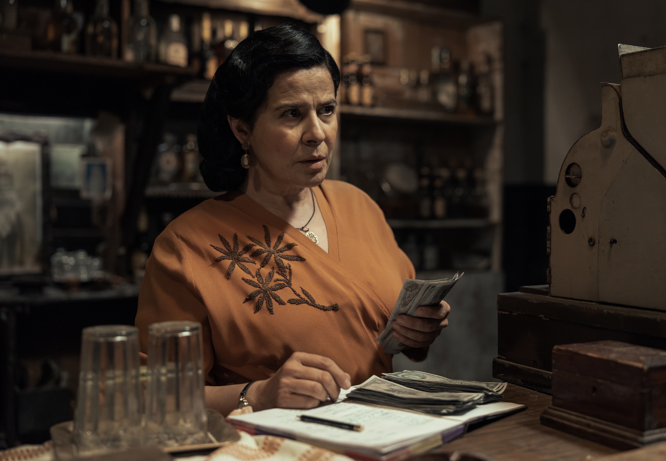 Las Muertas. Arcelia Ramírez as Arcángela in Las Muertas Cr. Juan Rosas / Netflix © 2025