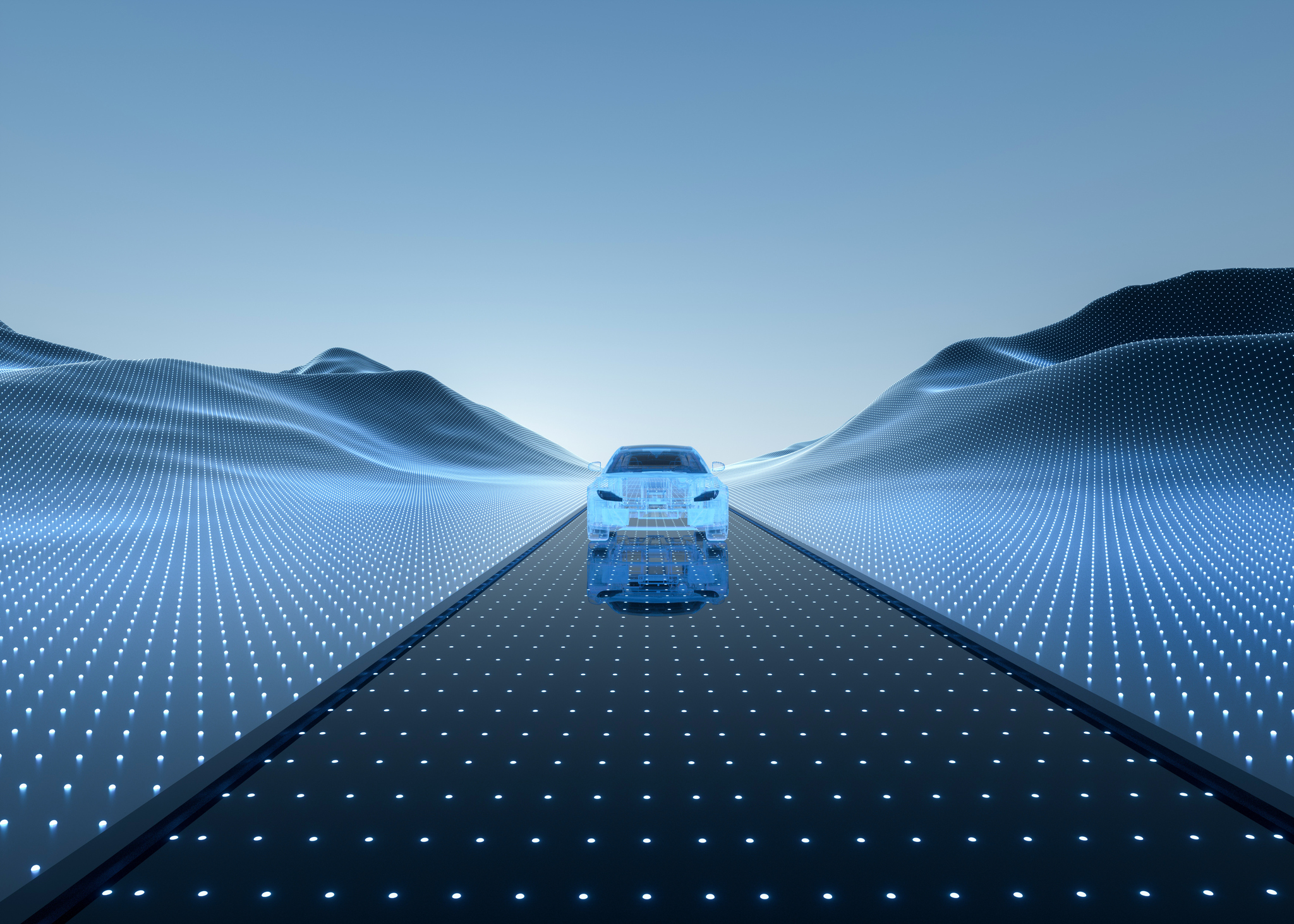 Smart cars driving on the blue data highway