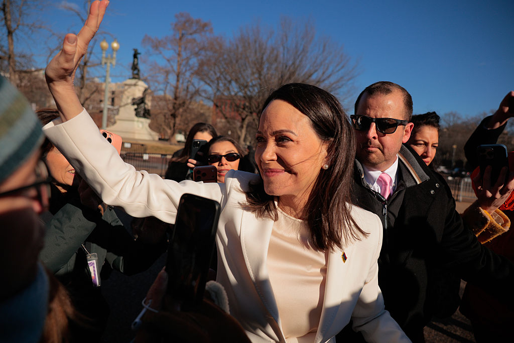 President Trump Meets With Venezuelan Opposition Leader And Nobel Peace Prize Winner Mar&iacute;a Corina Machado At The White House